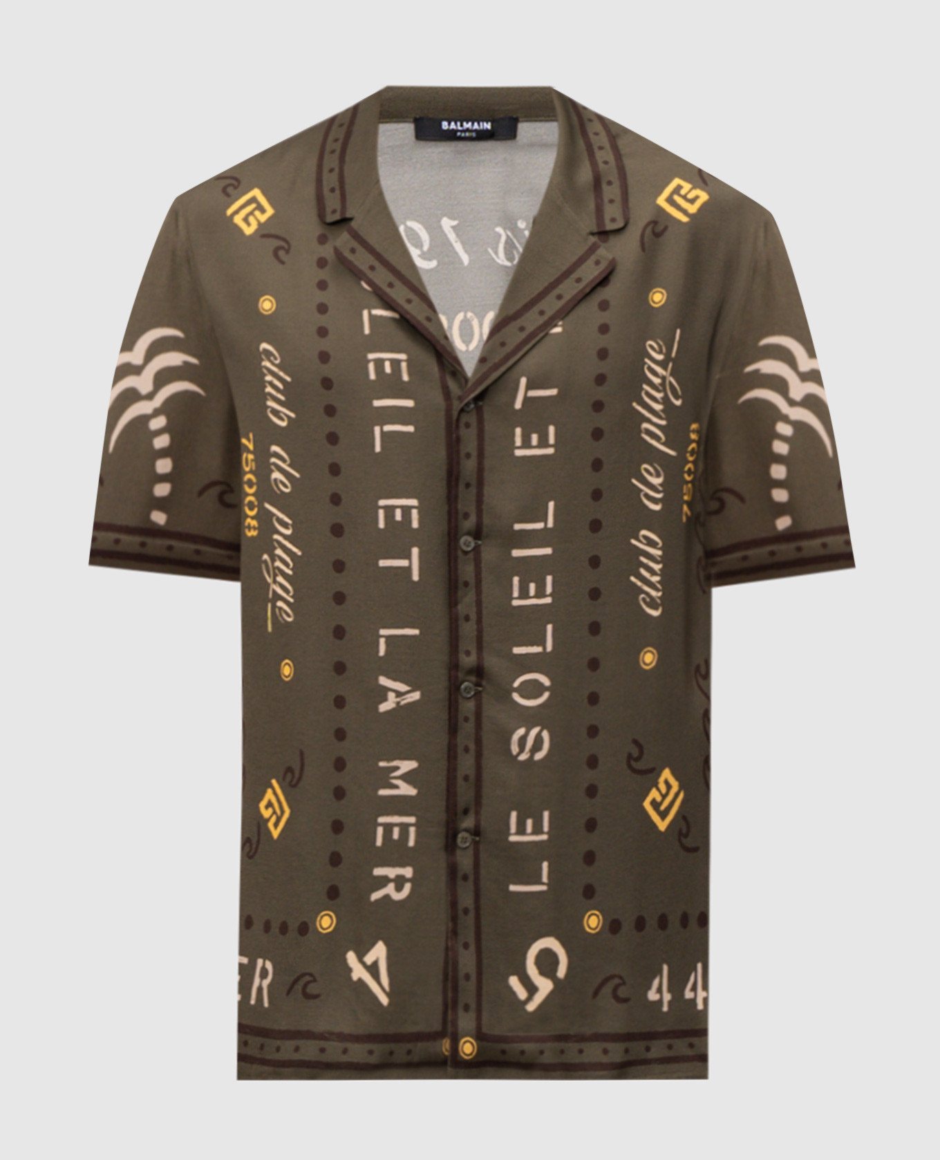 Khaki shirt with print