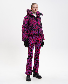 Goldbergh MINOU purple ski pants with animal print GB02170254