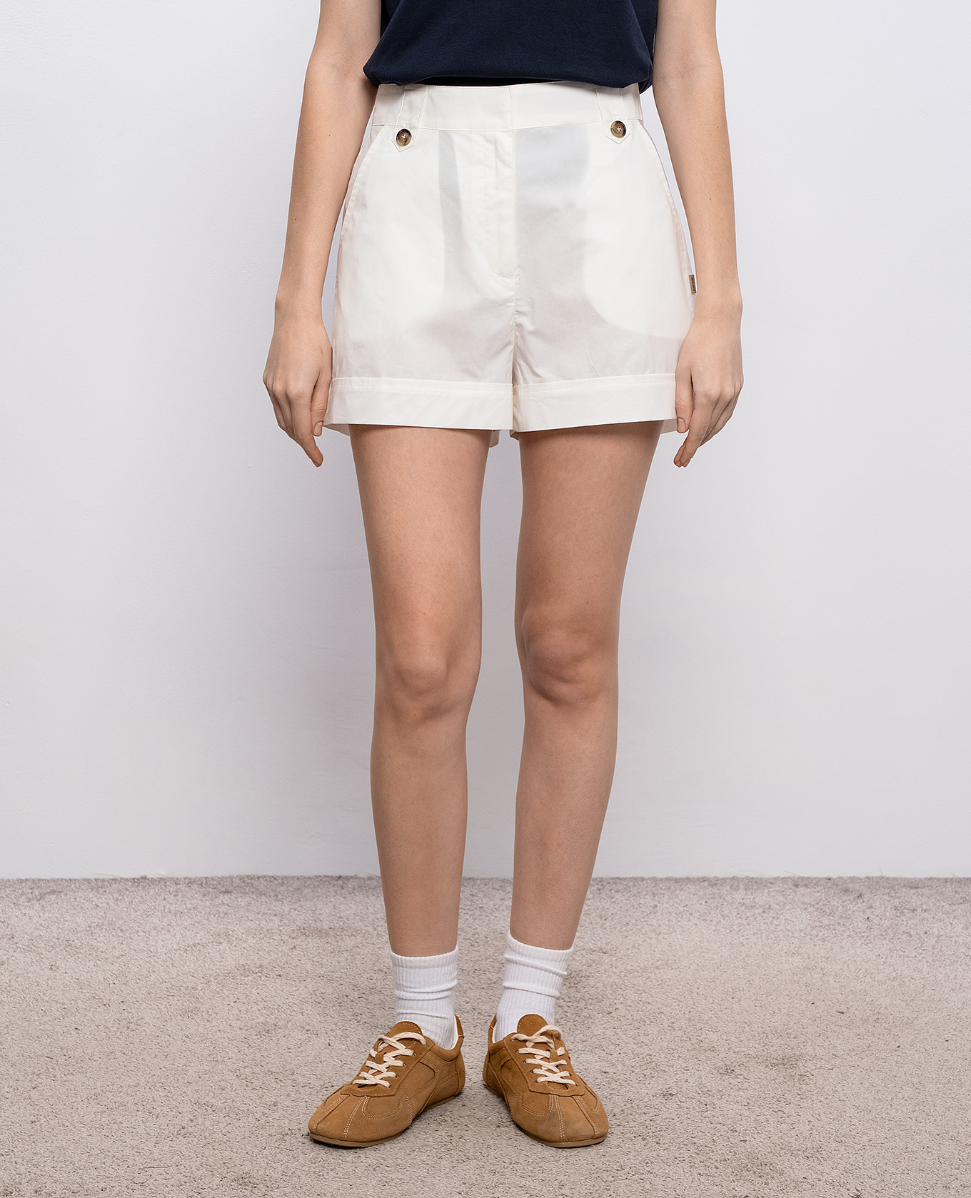 

Ivory cotton shorts Woolrich, Beige