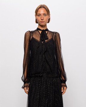 Twinset Black blouse with lurex 262TT2153