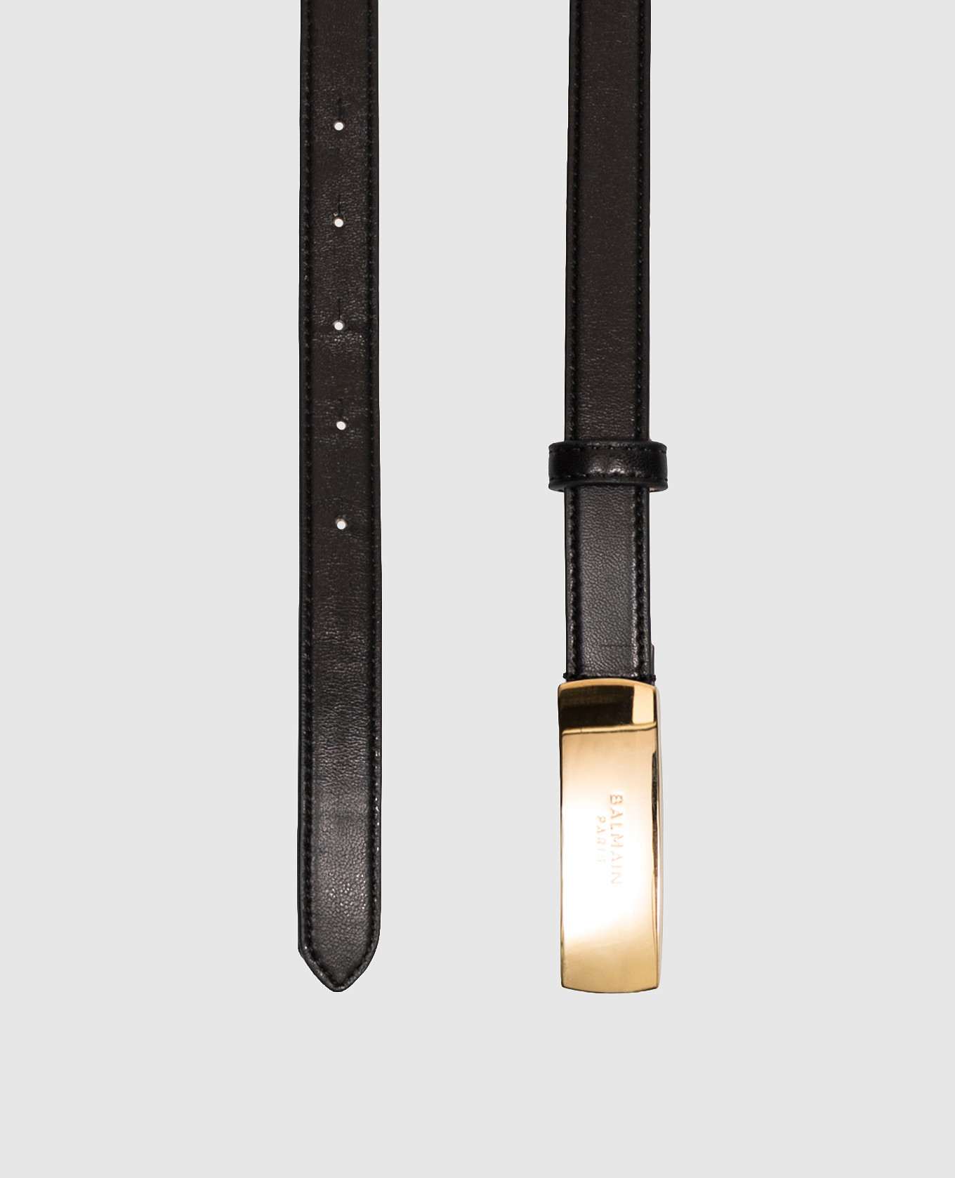 Black leather belt Balmain 3