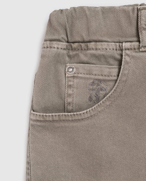 Brunello Cucinelli Children's khaki jeans B277PD306C
