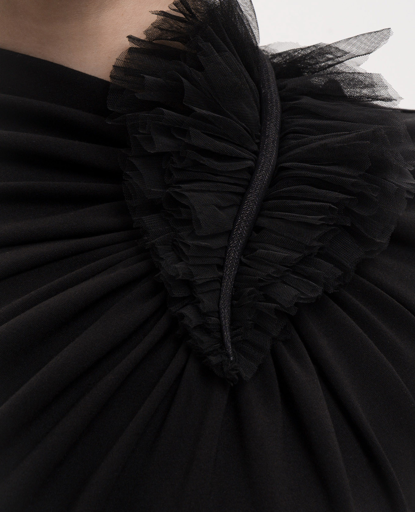 Black bodysuit with applique David Koma 5