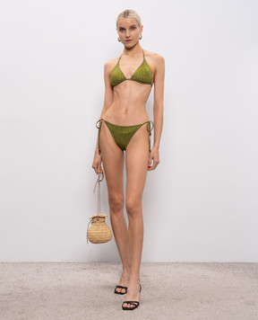 Venuja Green MALIBU swimsuit with crystals BI005A