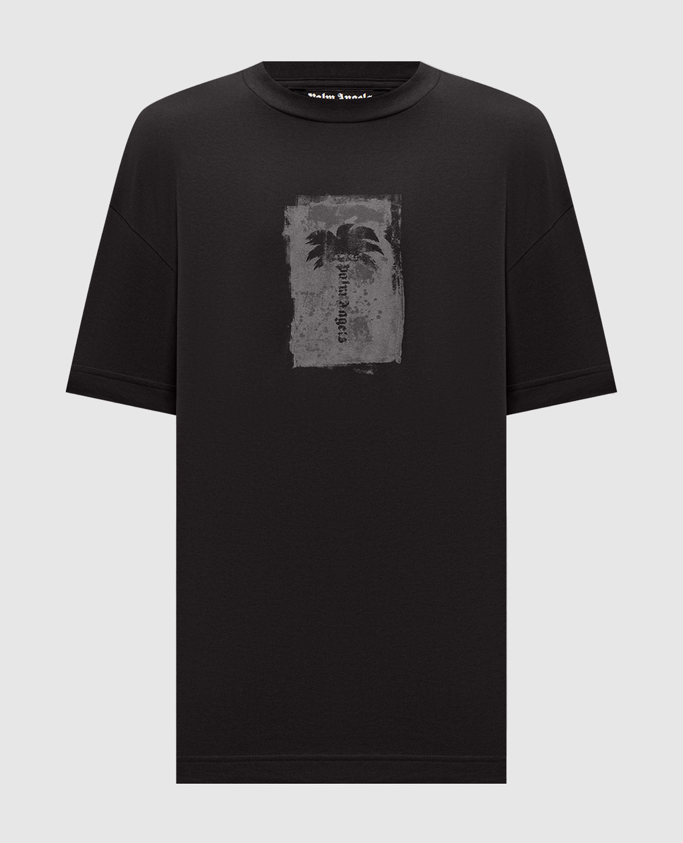 Black T-shirt with branded print