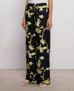 Max Mara Sportmax PIOGGIA black silk pajama pants SPXPIOGGIA