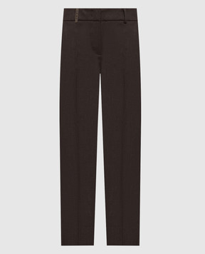 Peserico Brown wool pants P0471802660