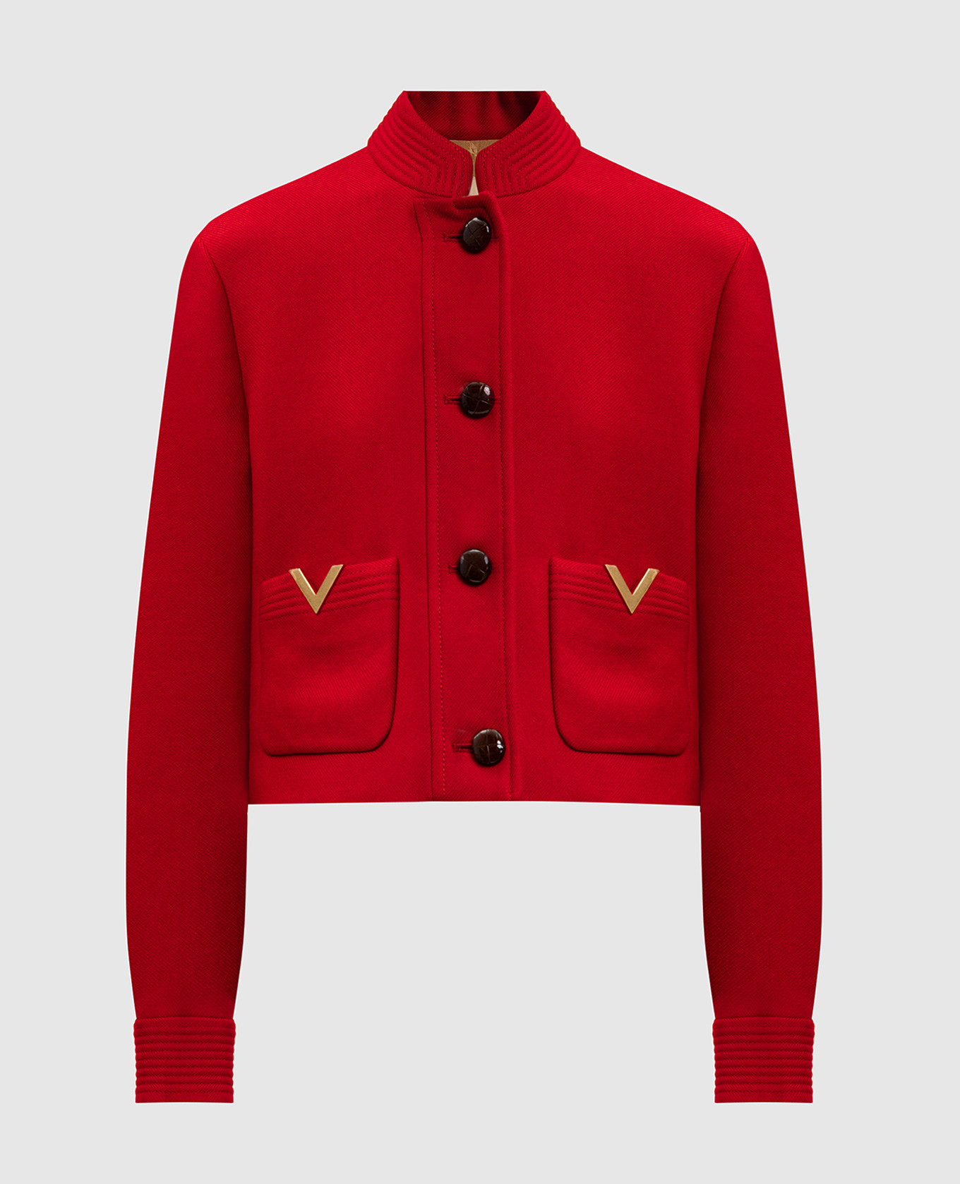 

Red wool and silk jacket Valentino