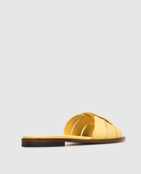Doucal's Yellow leather flip-flops DD8696DEGNUF073