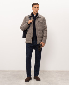 Stefano Ricci Blue cashmere and wool cardigan K808109R31F26374