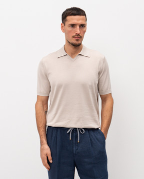 Brunello Cucinelli Beige cotton polo shirt M29800145