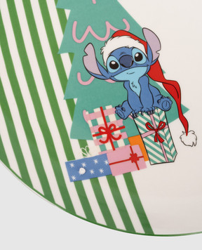 Disney White ceramic dinner plate Stitch DN25348