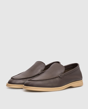 Lanciotti De Verzi Brown leather loafers FELIX FELIXVITELLOPEGGY