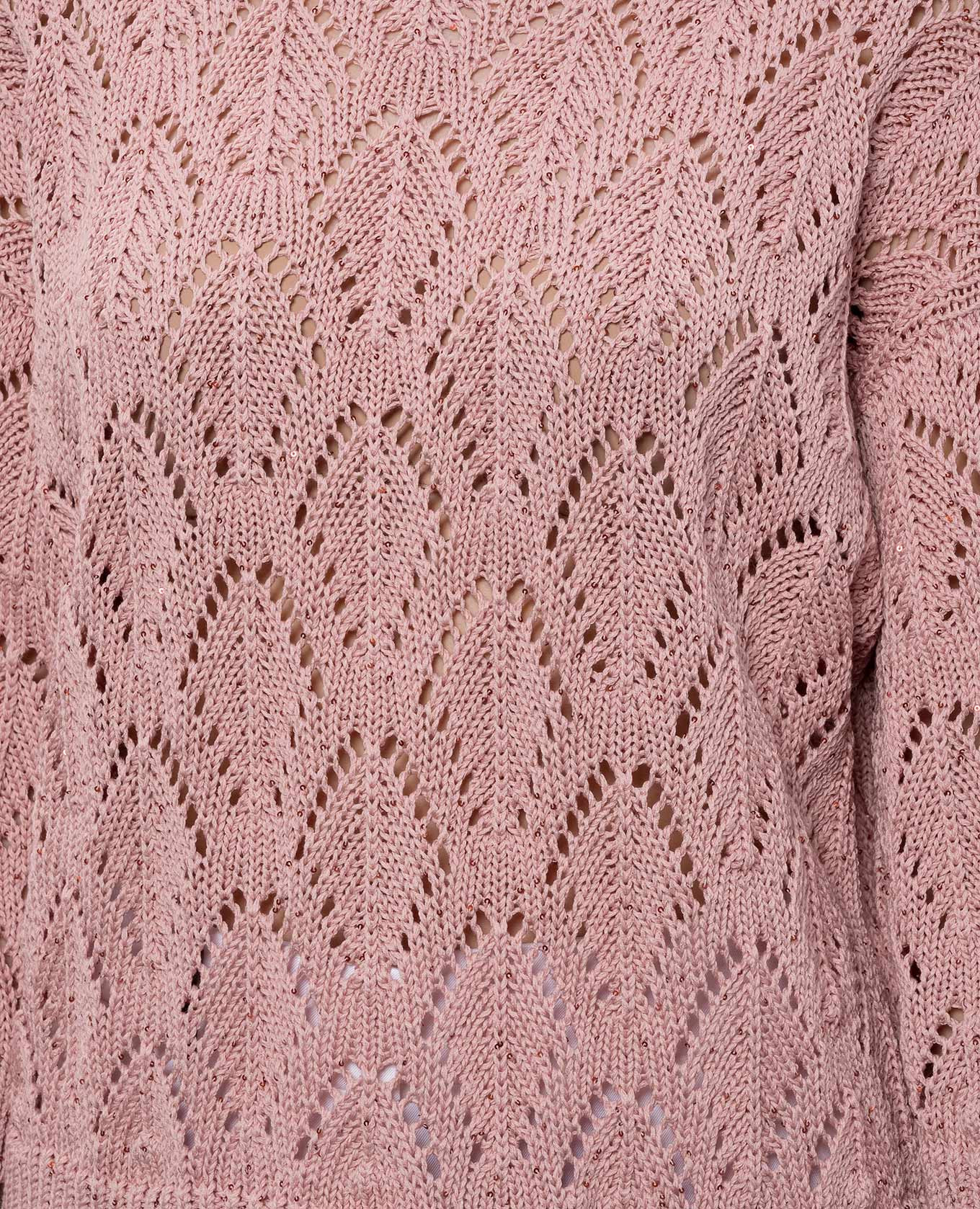 Pink openwork jumper with sequins Peserico 5