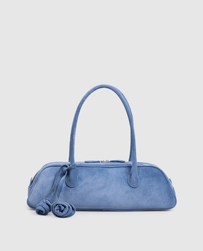 Magda Butrym Brigitte blue suede bag BRIGITTETRAPEZES902426