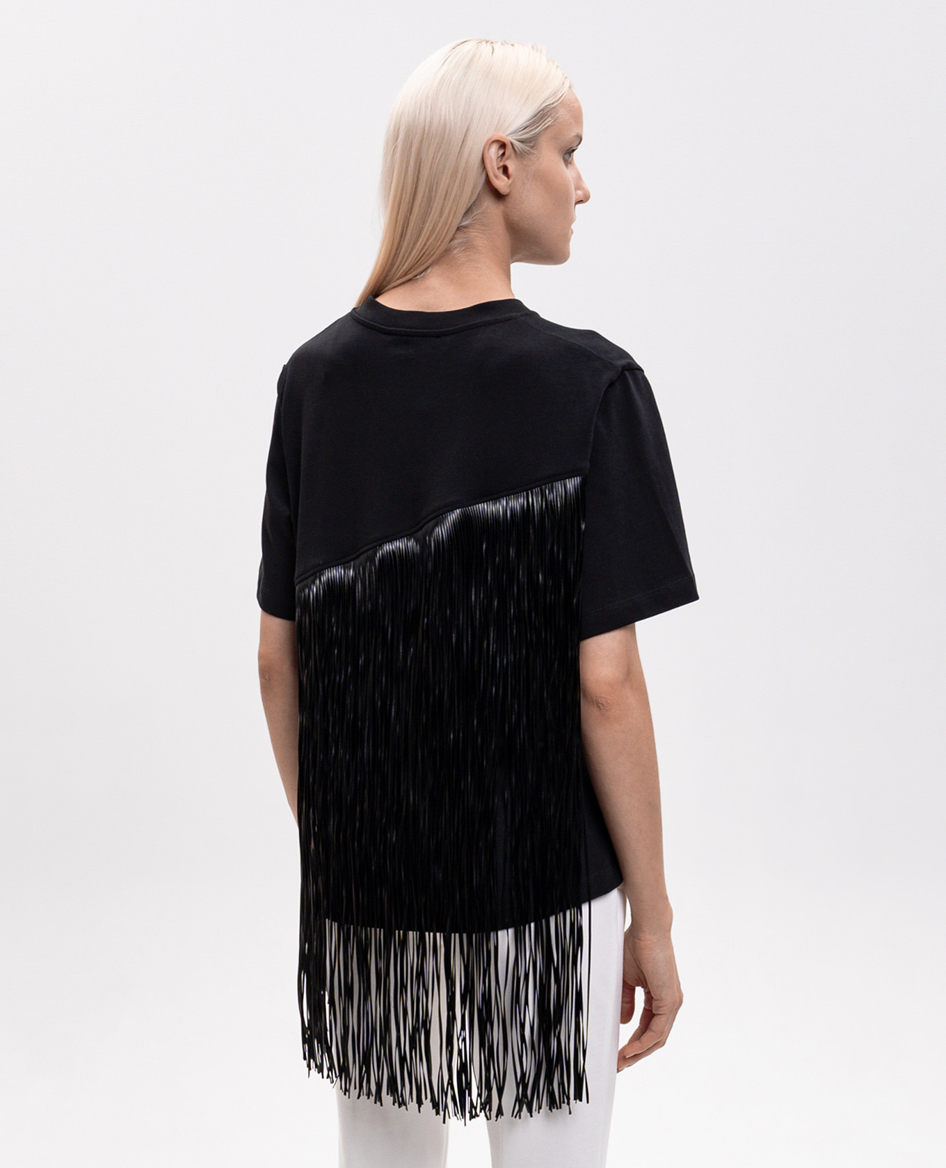 SPONDA black fringed T-shirt Max Mara Sportmax 4