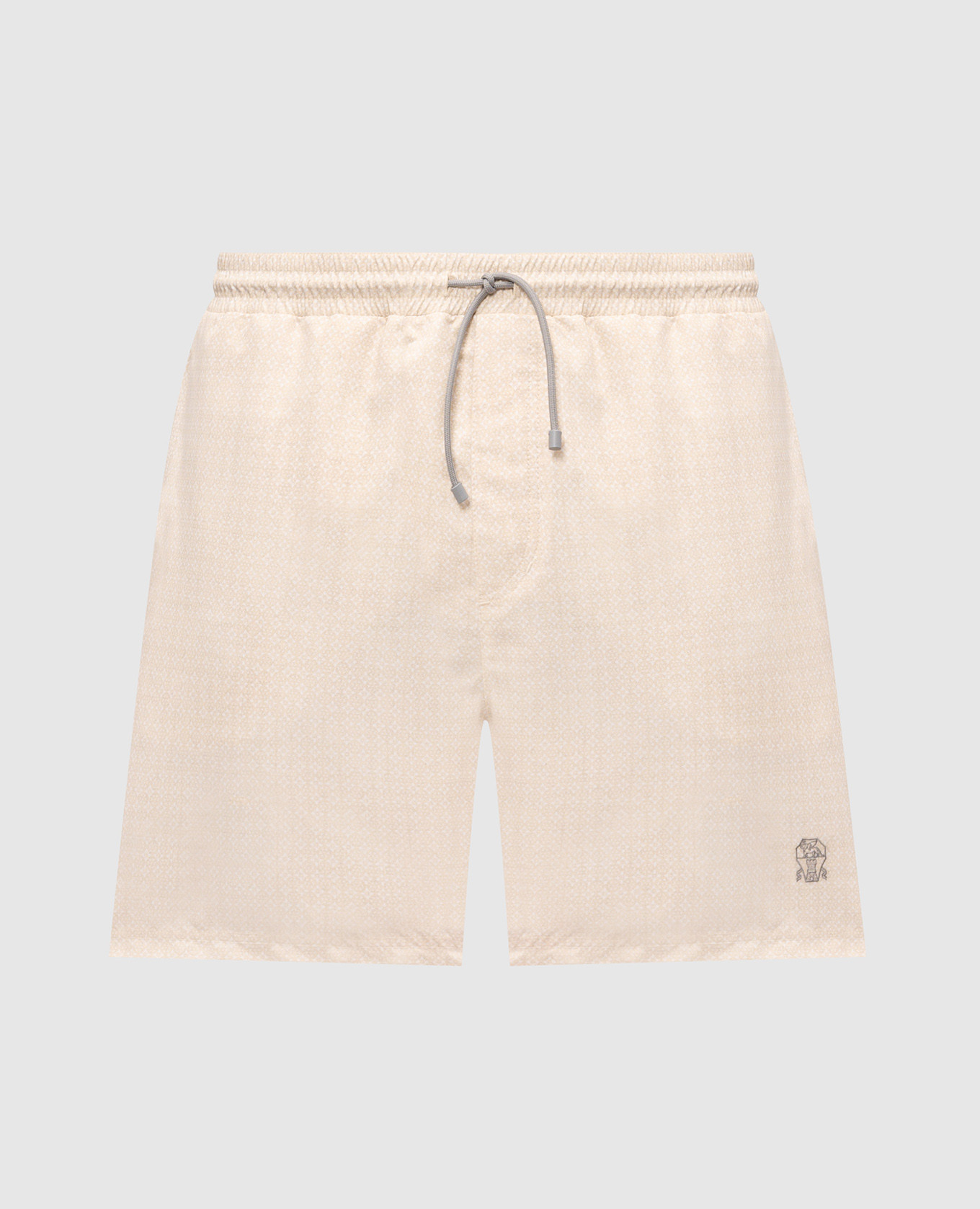 Yellow swim shorts with embroidered logo