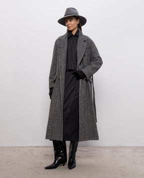 Brunello Cucinelli Gray checkered coat MG5729937