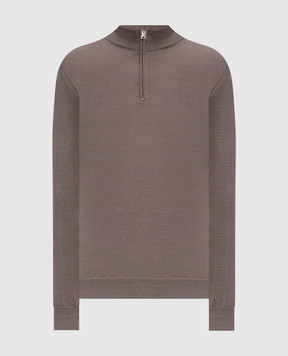 Cashmere&Whiskey Brown wool, silk and cashmere jumper 477