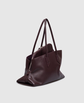 The Attico Burgundy leather tote bag 'La Passeggiata' 250WAH00054LBT019AA