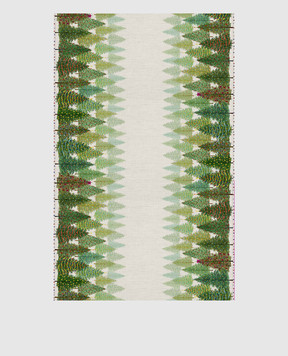TESSITURA TOSCANA TELERIE Gray tablecloth FAIRY TREES NT210115080037