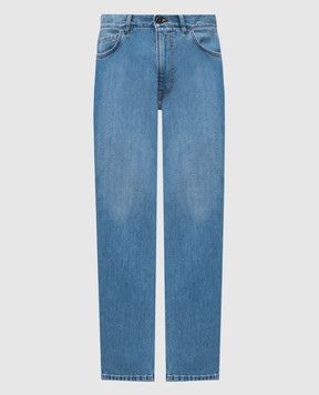 ISAIA Blue jeans with a worn effect PND005DJ125