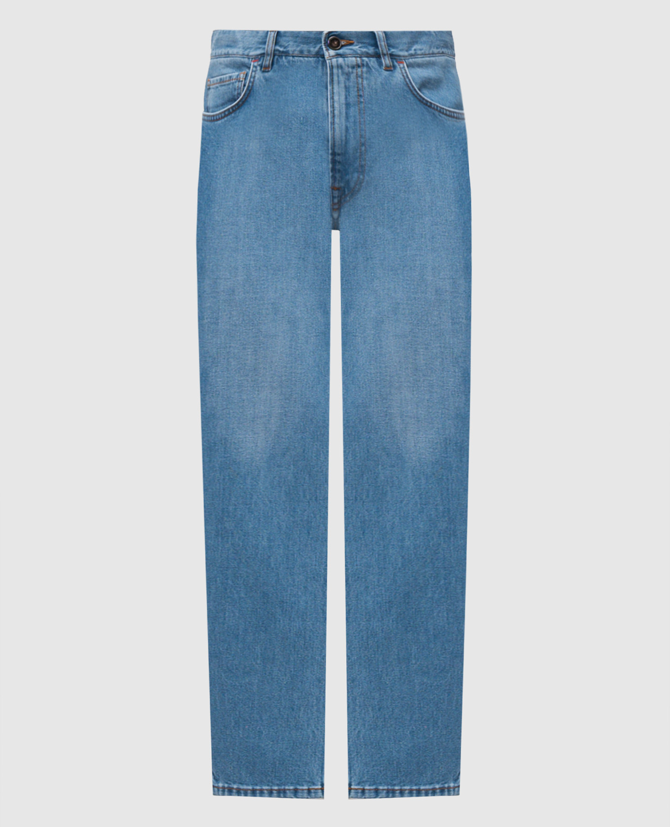 Blue jeans with a worn effect