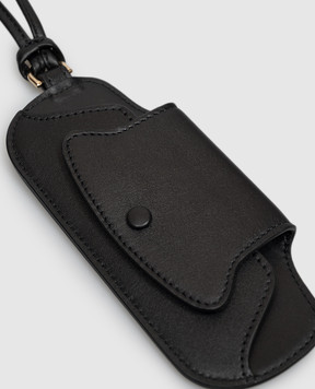 Ami Paris Mimi Black Leather Glasses Case USL725AL0144