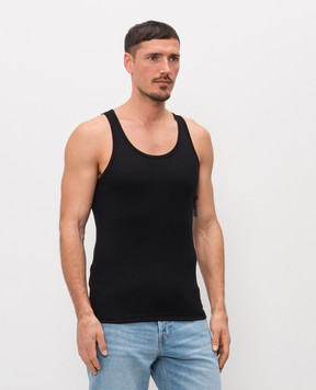 Tom Ford Black ribbed tank top T4D101210