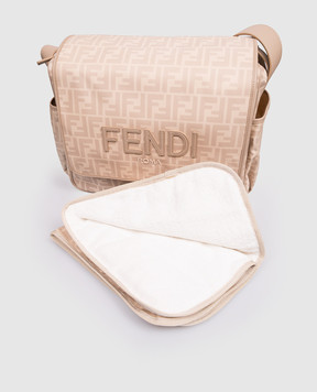 Fendi Beige stroller organizer bag with logo patch 7VB020ARDI