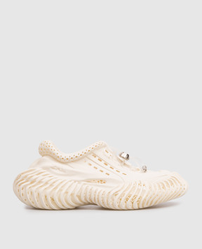2AM Beige sneakers with textured logo BUS6GL20250115C