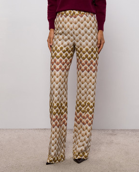 Missoni Beige patterned pants with lurex DS26WI01BR015L