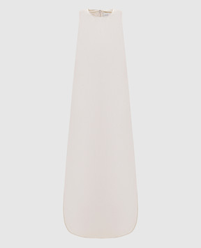 Loulou de Saison Paloma beige silk dress PALOMA