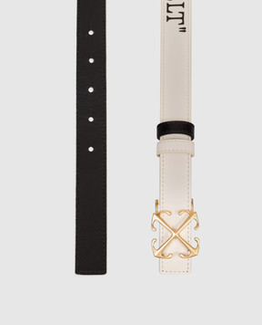 Off-White Reversible leather belt with Arrow emblem and print OWRB13AC99LEA001
