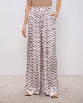 Max Mara MXMVISCHIO pink silk pants MXMVISCHIO