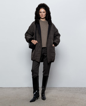 Paolo Moretti Reversible sable fur jacket BERENICE