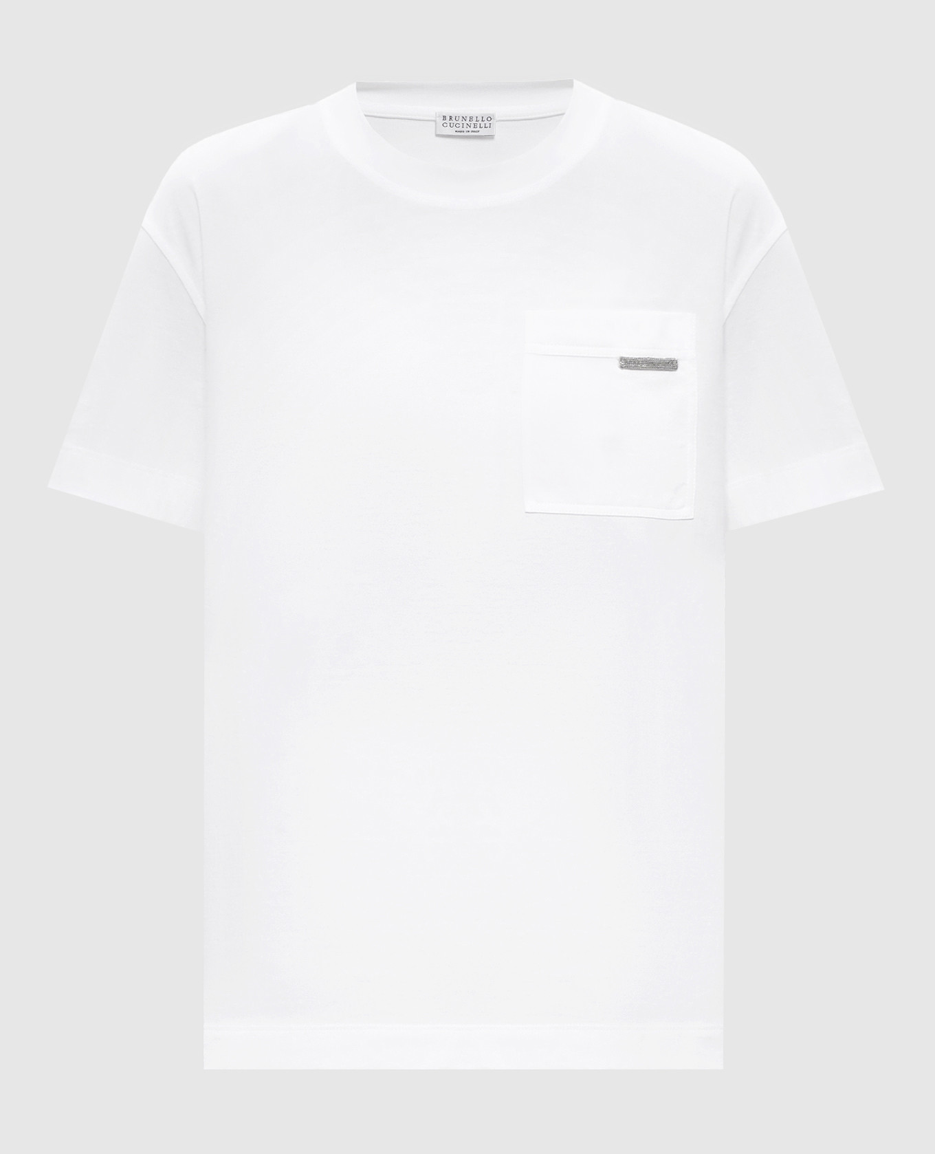 White T-shirt with a monil chain
