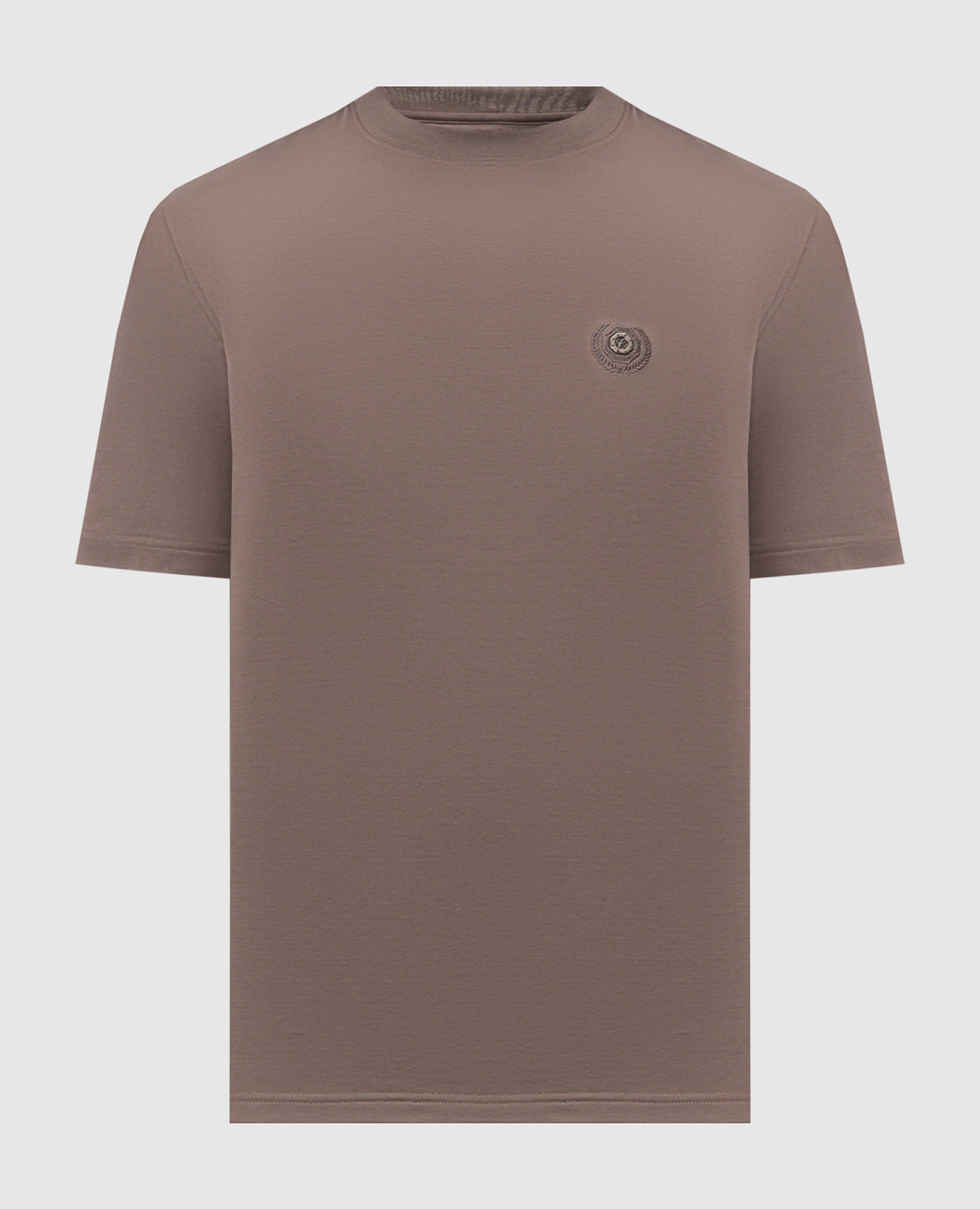 Brown T-shirt with monogram