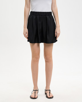 Asceno Zurich black silk shorts B027F03C01