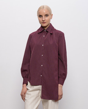 Max & Co TECA burgundy striped shirt MCOTECA