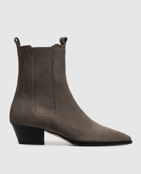 Aeyde Agata grey suede chelsea boots AB0604003052226