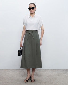 Peserico White blouse with monil chain S06429L100481