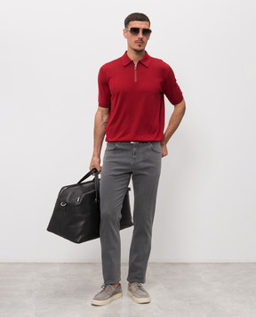 Stefano Ricci Grey jeans with monogram logo MFT61B3160TR101K