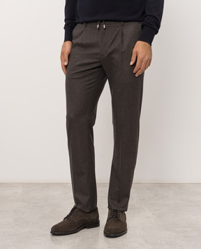Stefano Ricci Brown cashmere pants M1T6300020CEA01T
