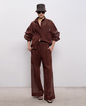 Brunello Cucinelli Brown pants with belt M0F91P8862