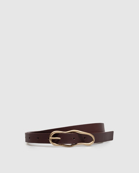 Marsell Burgundy leather belt Groviglio MACD006P010