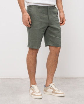 Stefano Ricci Green linen and silk shorts M8T6100060TXFIL
