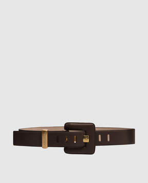 Balmain Anthem Brown Leather Belt HN0WJ245LSAX