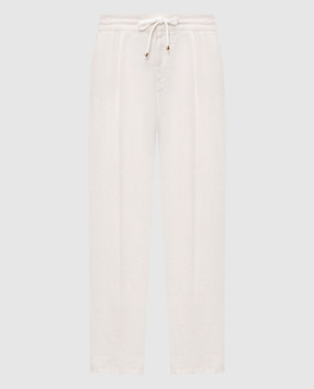 Brunello Cucinelli Ivory linen pants M243DE1710