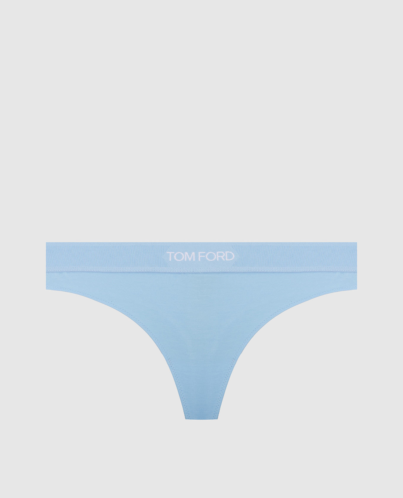 Blue logo pattern thong panties